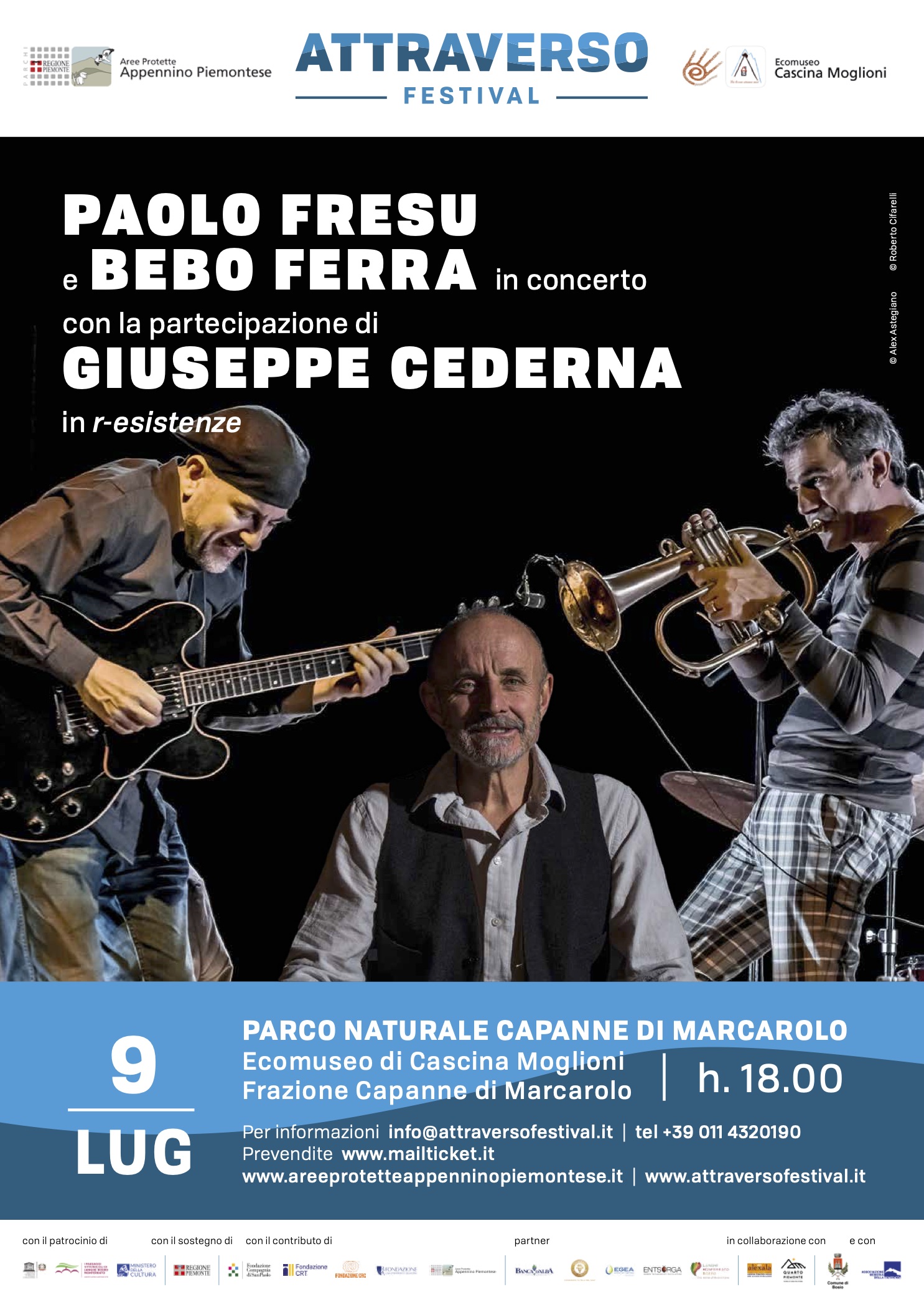 ATTRAVERSO FESTIVAL - Paolo Fresu e Bebo Ferra in concerto con la partecipazione di Giuseppe Cederna in R-esistenze